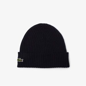COPY - Lacoste Unisex Ribbed Beanie—Navy Blue